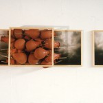 1993-Emigration anonima, foto's, keramiek, hout, 300x50x25cm