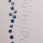 2002-z.t.- mussen met waterballen - collage, foto's, inkt, 71x52cm