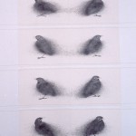 2004-Wachten -4- grafiet en garen op papier, 103x73cm